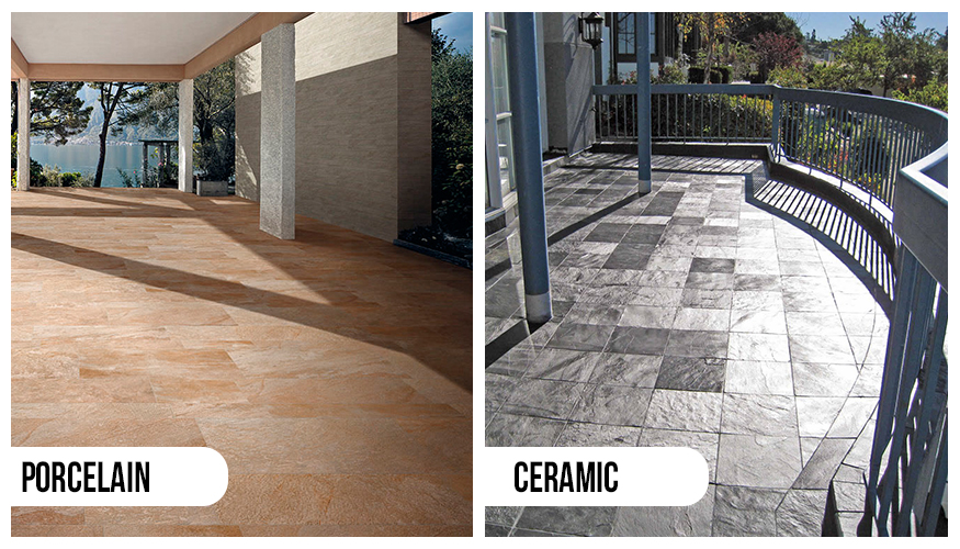 Porcelain Tiles Or Ceramic, Can You Put Outdoor Tile On Concrete